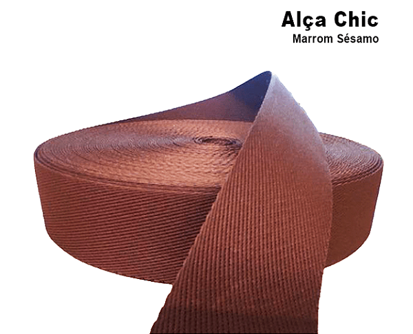 Alça Chick 30 mm Marrom Sesamo (1 metro)