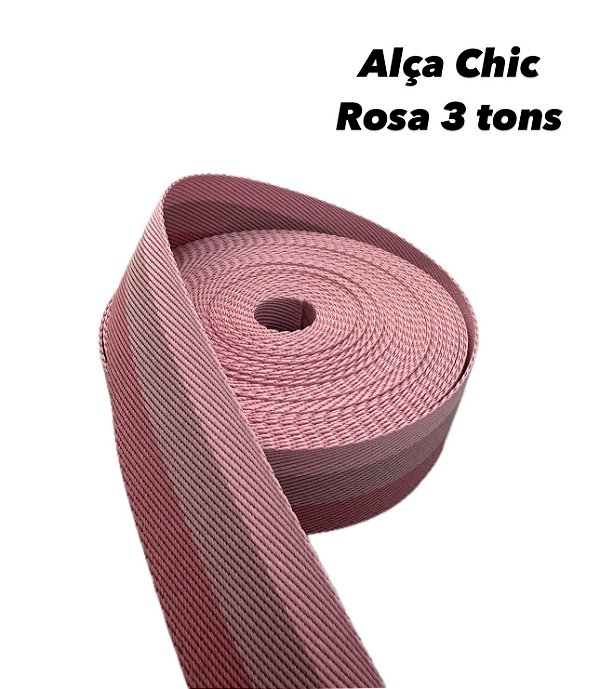 Alça Chick 40 mm Rosa 3 tons (1 metro)