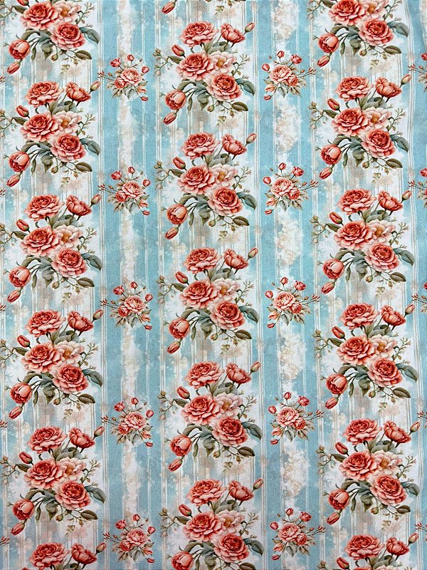 TC059 Tricoline Jardim de Rosas