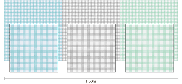 Barrado Xadrez 3 (Azul, Cinza e Verde claro)