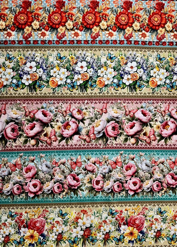 BR019 Barrado Florais Vintage