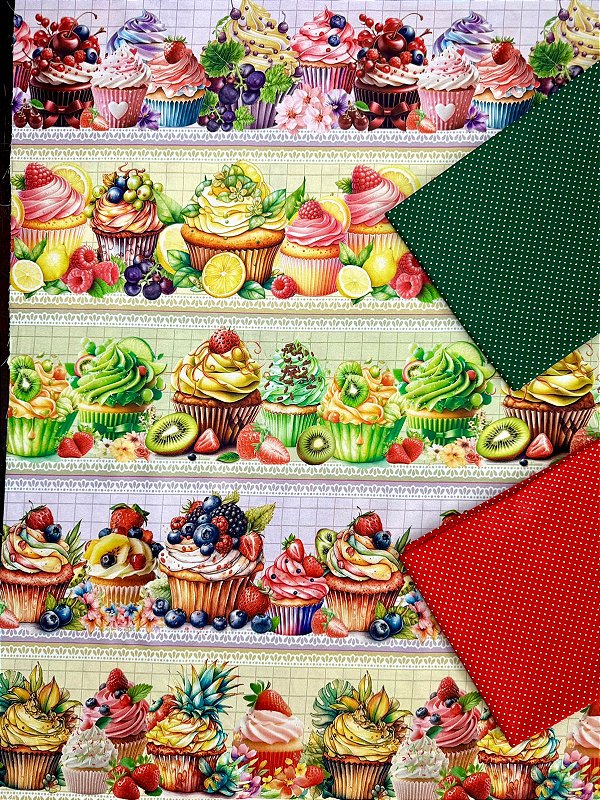 BR013 Kit Barrado Cupcake Frutas