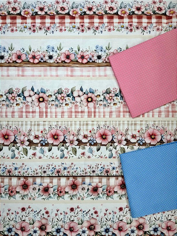 BR185 Kit Barrado Floral Country