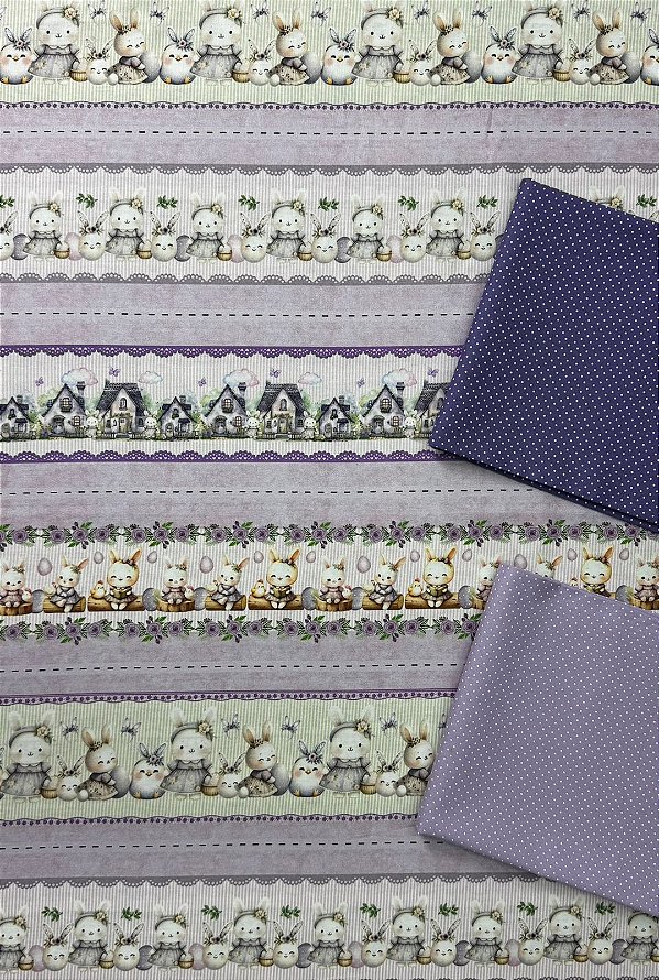 BR195 Kit Barrado Coelhinhas Lilás