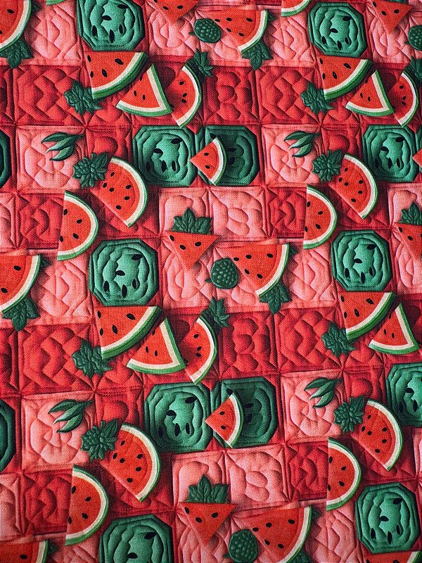 TC084 Tricoline Frutas Melancia 3D
