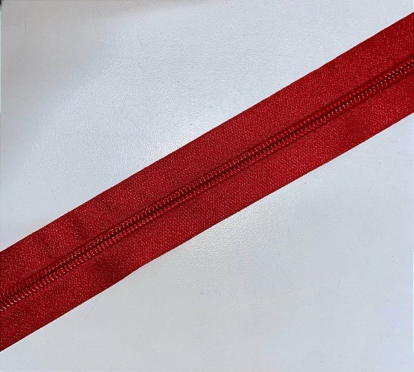 Zíper Nylon N5 (cor vermelho ) - 1 metro