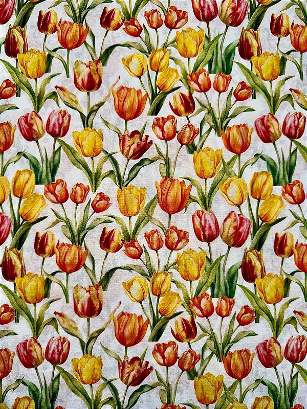 TC090 Tricoline Floral Tulipas