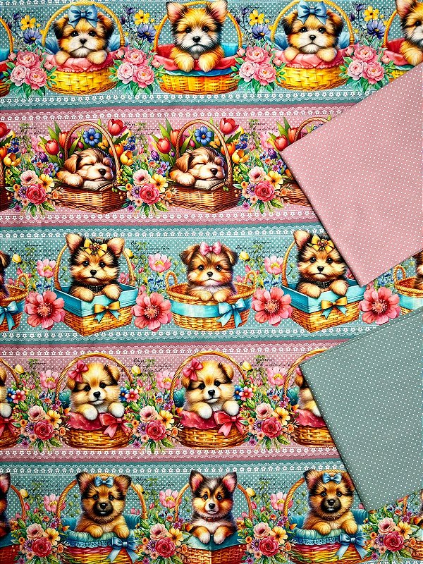 Kit BR231 Barrado Cachorrinhos no Balaio