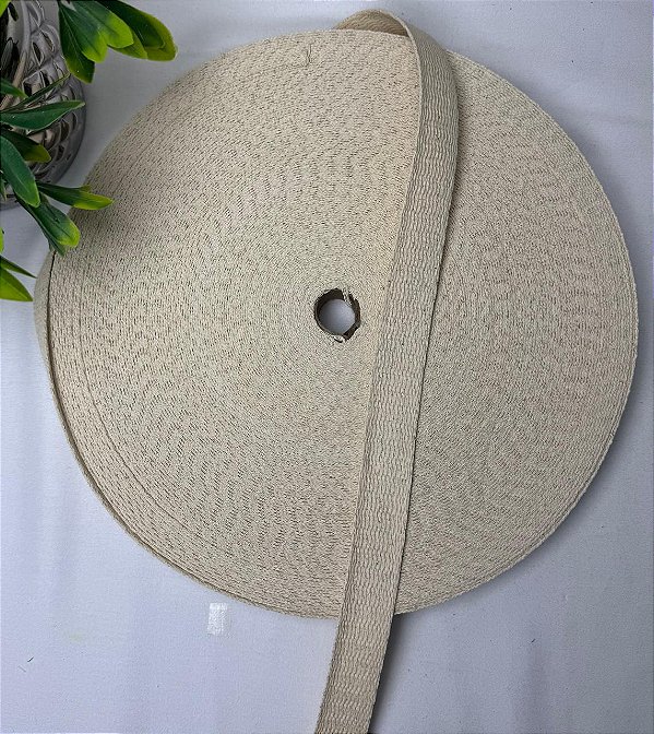 Alça Algodão 30 mm Crú (1 metro)