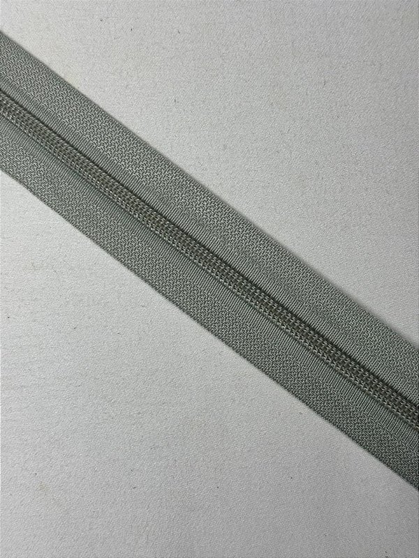 Zíper Nylon N5 (cor cinza claro) - 1 metro