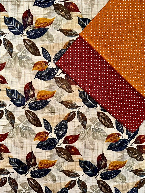 Kit TC091 Tricoline Folhas de Outono