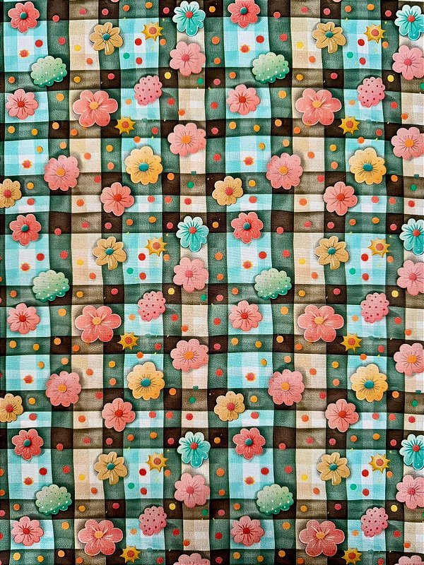 TC098 Tricoline Flores Lúdicas