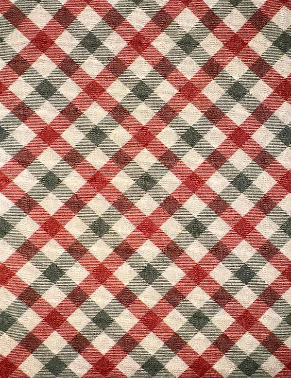 Tricoline Xadrez Rústico Verde Vermelho