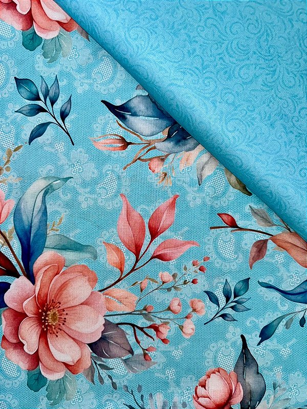 TC105 Kit Tricoline Secret Garden Azul