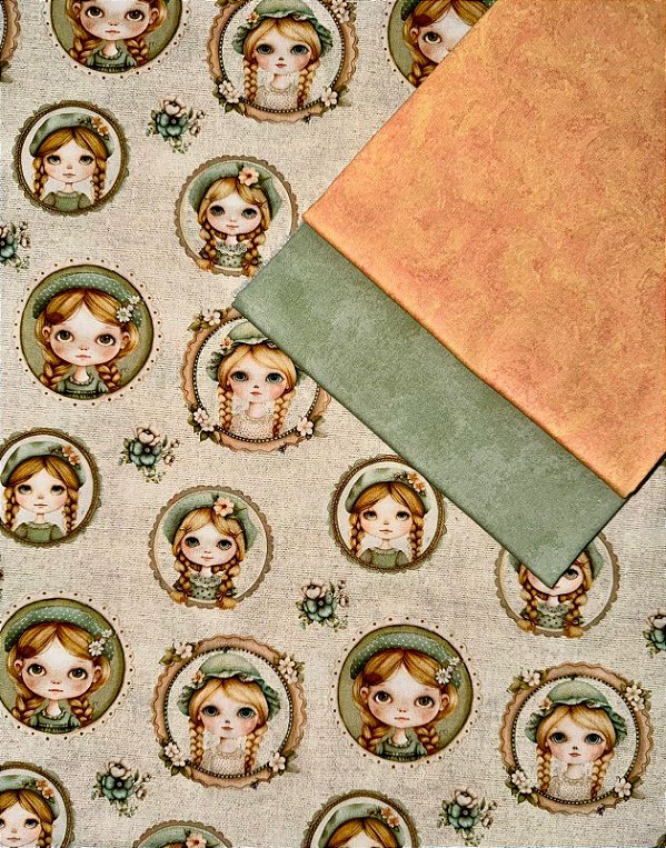 Kit TC113 Tricoline Retratos verde