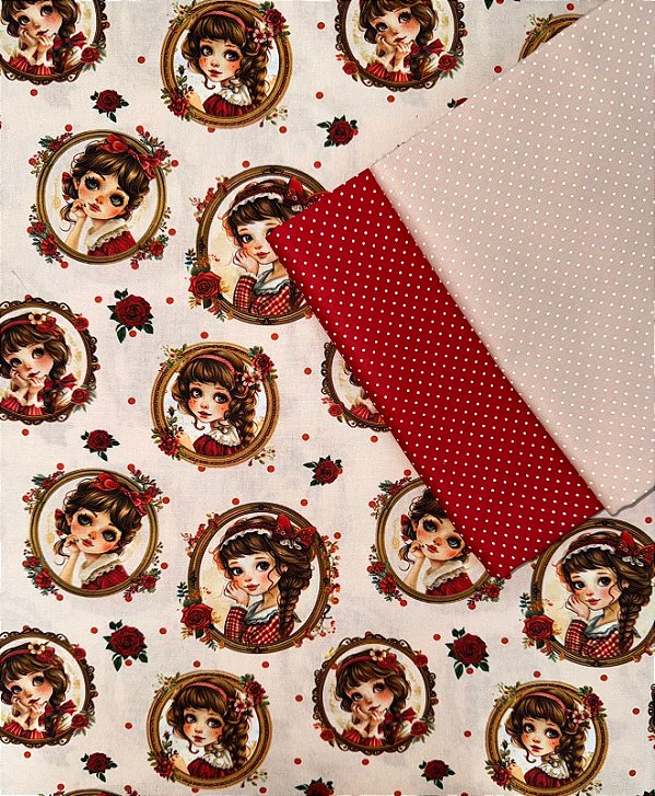 Kit TC114 Tricoline Retratos vermelhos