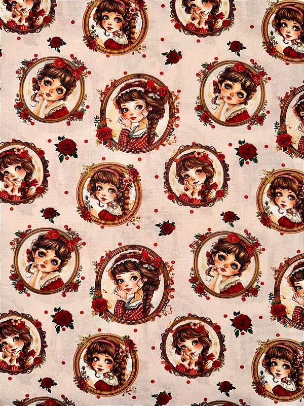 TC114 Tricoline Retratos vermelhos