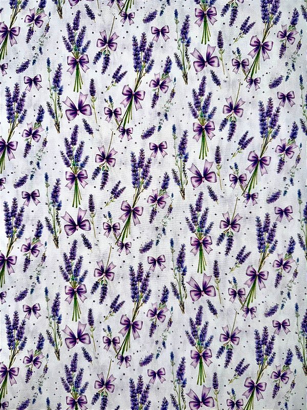 TC117 Tricoline lavanda e laços