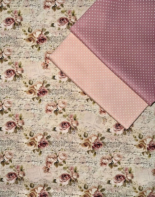 Kit TC122 Tricoline cartas de rosas