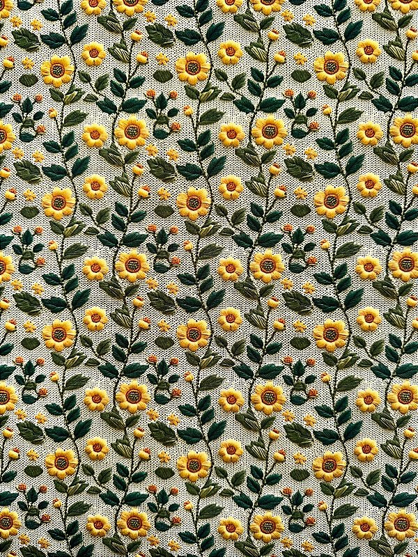 TC132 Tricoline Jardim dourado