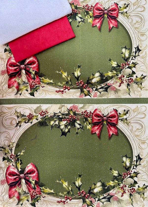 Kit Jogo Americano Laços de natal (4 peças)