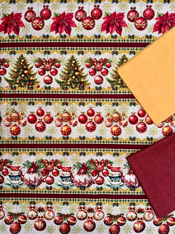 Kit BR277 Barrado Bolinhas de Natal