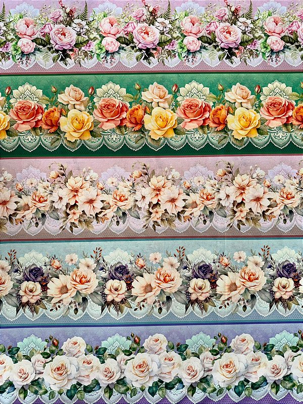 Kit BR279 Barrado Elegância Floral