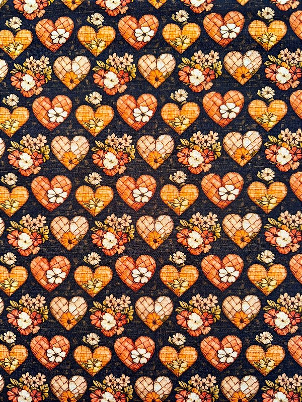 TC138 Tricoline coração de pano