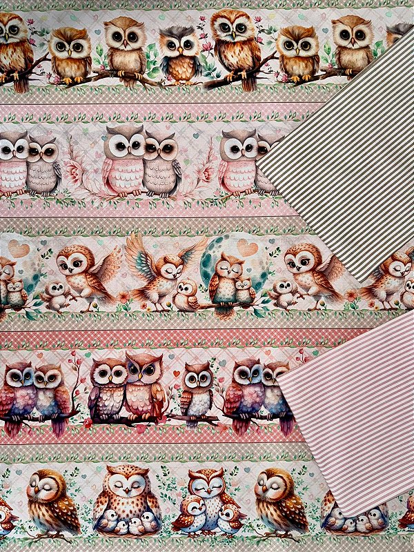 Kit BR308 Barrado Corujinhas