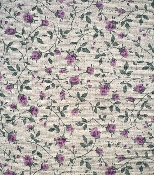TC143 Tecido Cotton Linen Flores Lilás