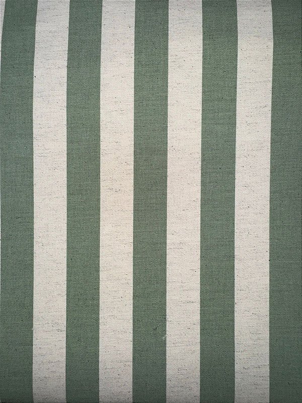 TC149 Tecido Cotton Linen Listrado Verde Nalva
