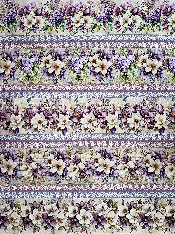 Kit BR315 Barrado Floral Lilás