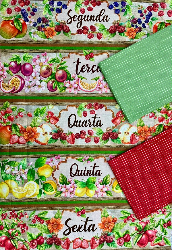 Kit BR320 Barrado Semaninha frutas