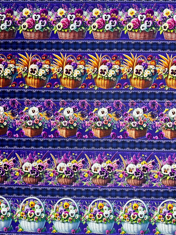 BR333 Barrado Cestas de amor perfeito