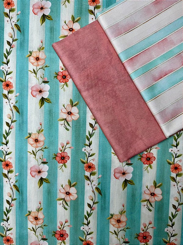 Kit TC174 Tricoline Brisa floral