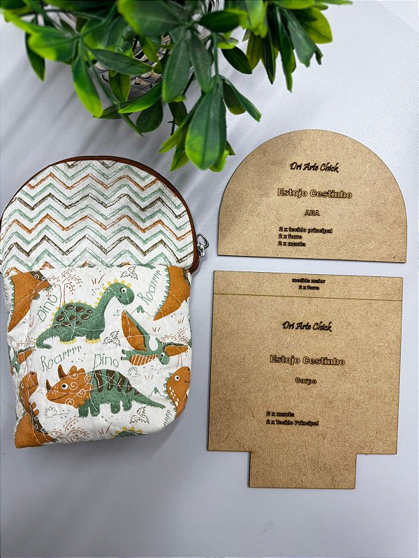 Kit Régua Estojo Cestinho