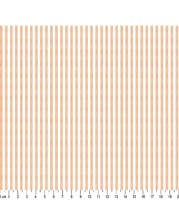Tricoline Fio Tinto Listrado L227 Laranja (1104)