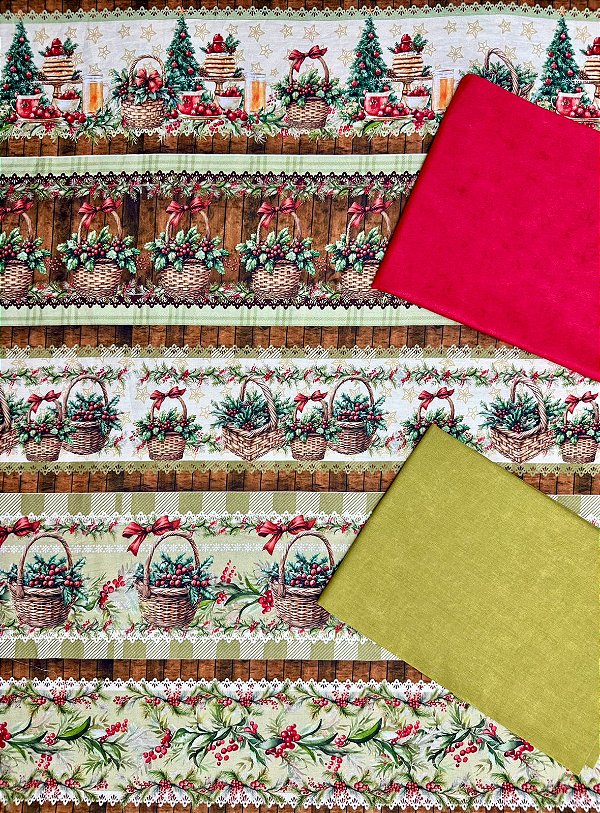 KIT BR353 Barrado Cestinhas de Natal