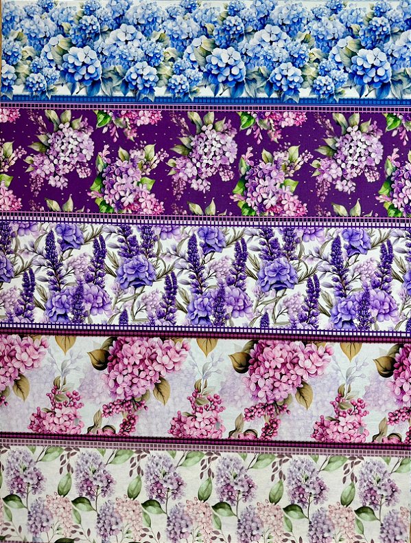 Kit BR351 Barrado Encanto das Hortênsias