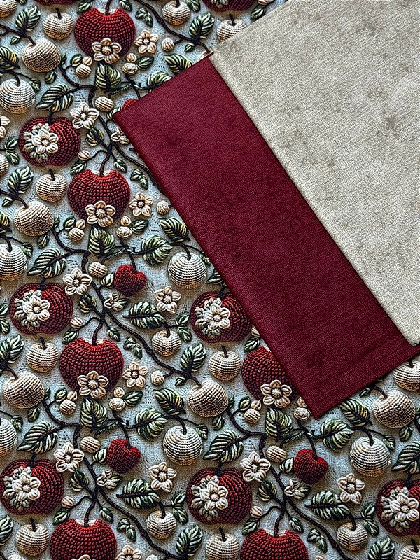 Kit TC181 Tricoline Maça e Flores