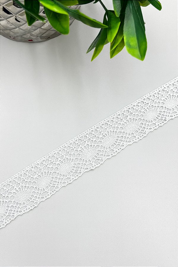 Renda de Algodão Ref: RA009 (Branca)