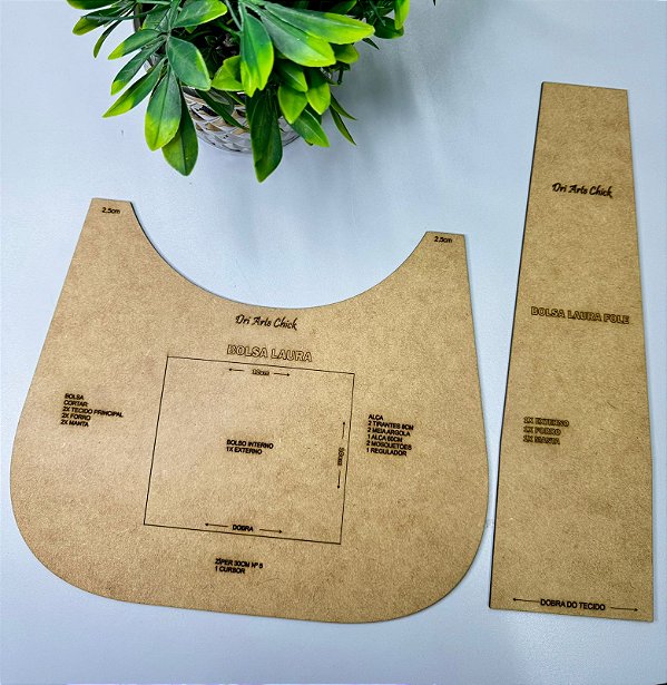 Molde - Bolsa Laura em MDF