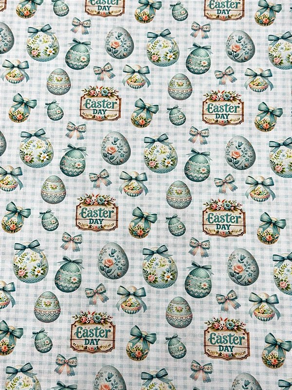 TC189 Tricoline Pascoa Vintage Floral