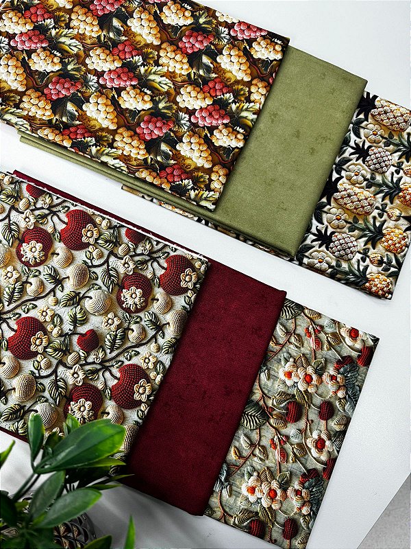 Kit Frutas Bordadas (6 cortes)