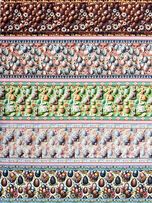 BR372 - Barrado Pascoa Ovos Vintage