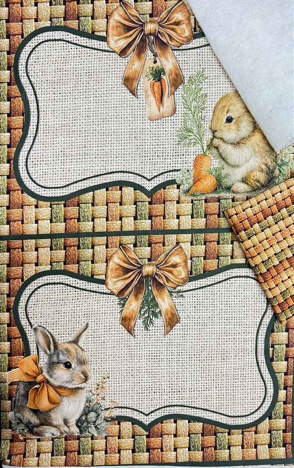 Kit Jogo Americano Cenourinha (4 peças)