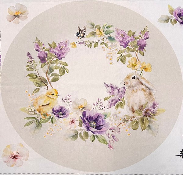 Capa p/ Sousplat Páscoa Agnus Dei Coelho (3 peças)