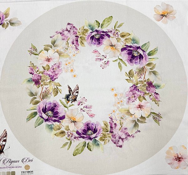 Capa p/ Sousplat Páscoa Agnus Dei Borboleta (3 peças)