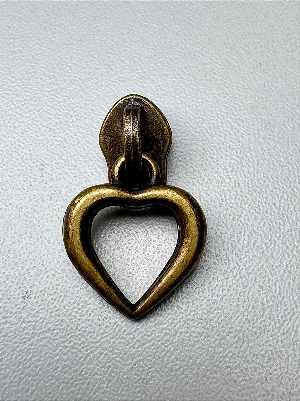 145 - Cursor Coração Vazado - 30mm Ouro Velho EG2406 - 6 unidades