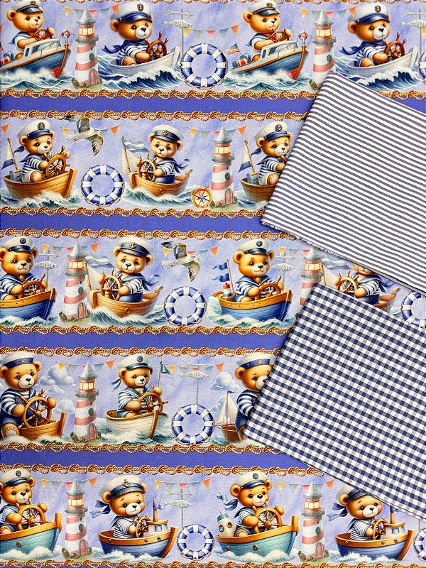 Kit BR409 Barrado Ursinho Marinheiro